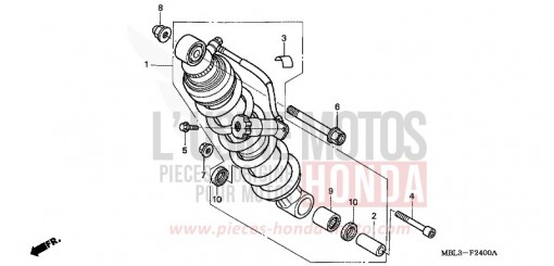 COUSSIN ARRIERE NT650V5 de 2005